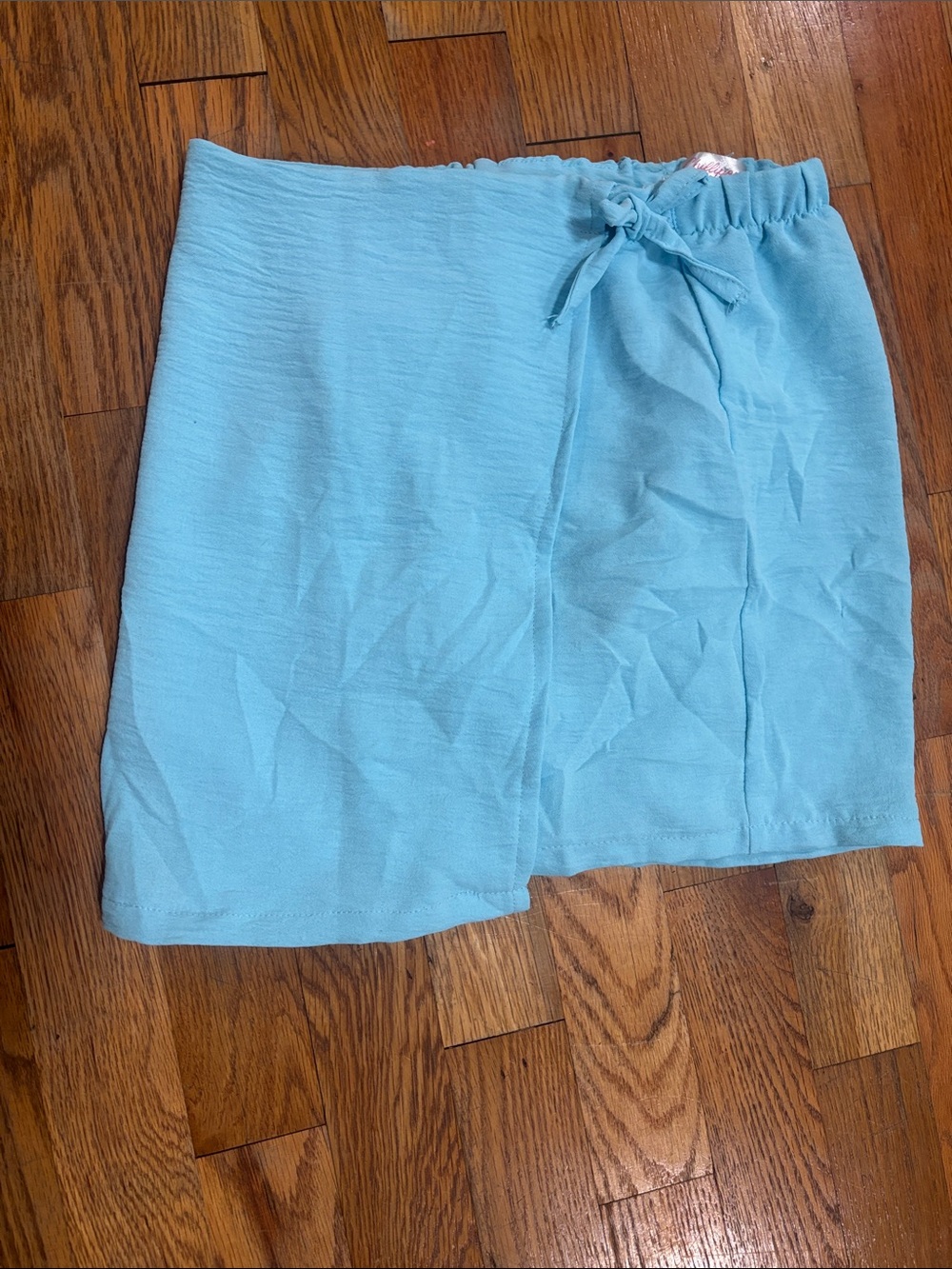 NWOT Girls Light Blue Casual Pull-On Skort Dress With Bow - Size 12 - Chilipop